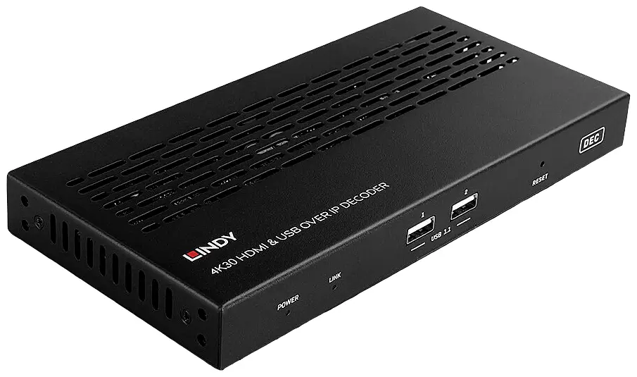 LINDY 4K30 HDMI та USB over IP Extender - Декодер RS232 Extender