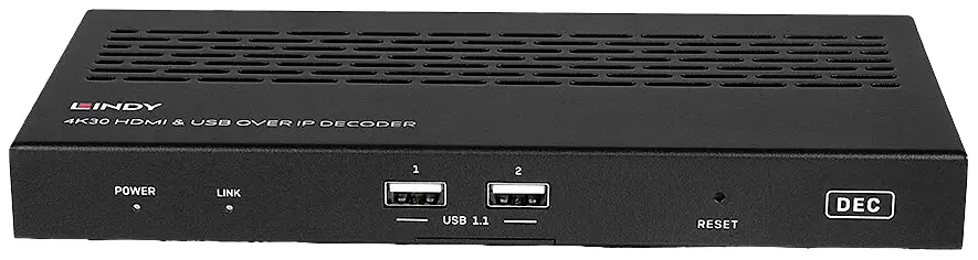LINDY 4K30 HDMI та USB over IP Extender - Декодер RS232 Extender