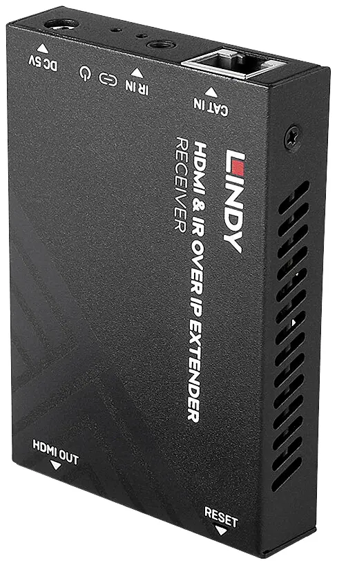 Приемник LINDY HDMI и IR over IP RJ45, ИК (инфракрасный) HDMI-приемник 150 м