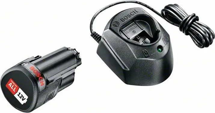 Зарядное устройство и аккумулятор Bosch Home and Garden 1600A01L3D для электроинструментов, 12 В, 1,5 Ач.