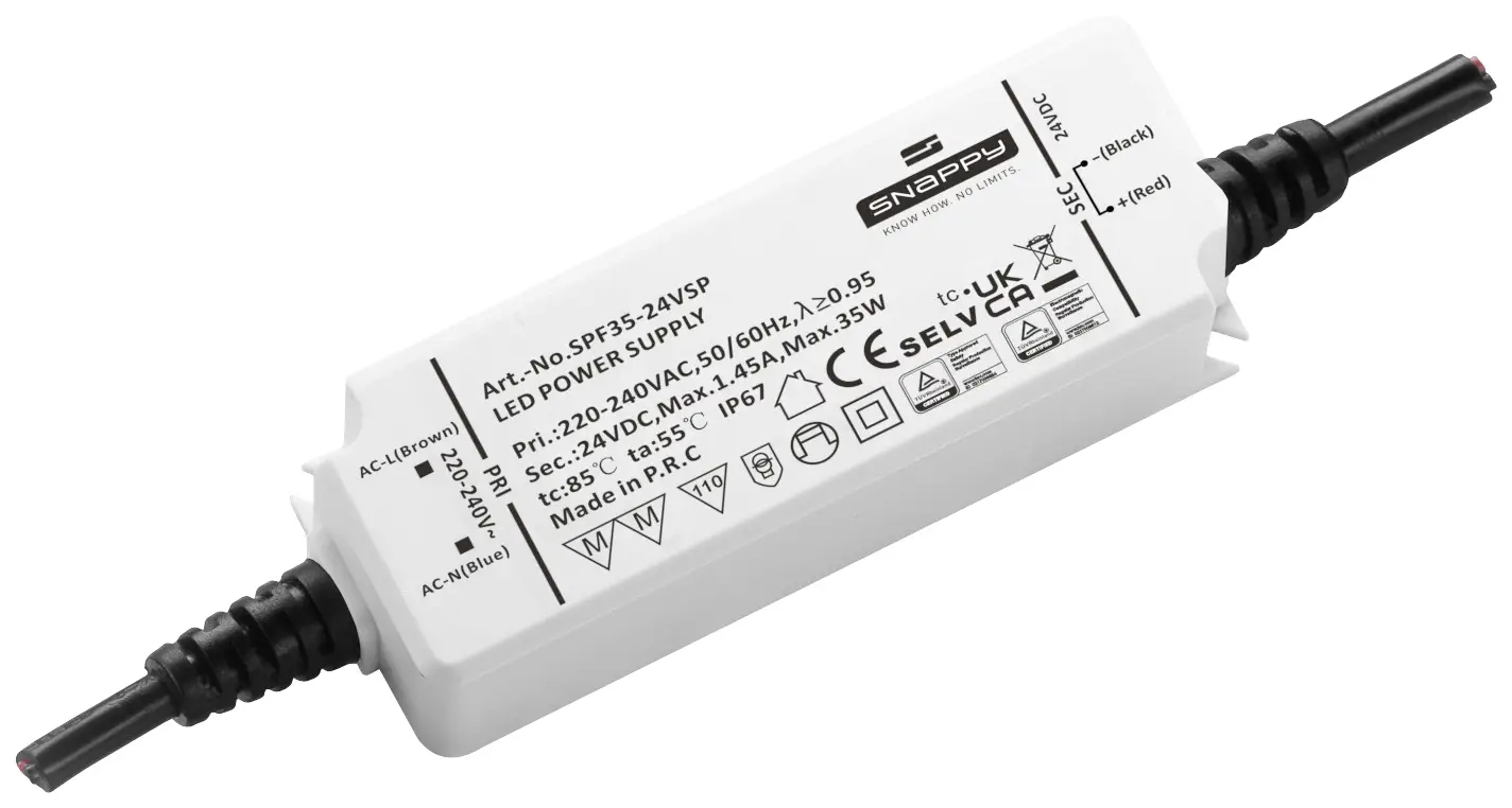 Світлодіодний трансформатор Dehner Elektronik SPF 35-24VSP, драйвер світлодіода Постійна напруга 35 Вт 1,4 A 24 В Підходить для ви