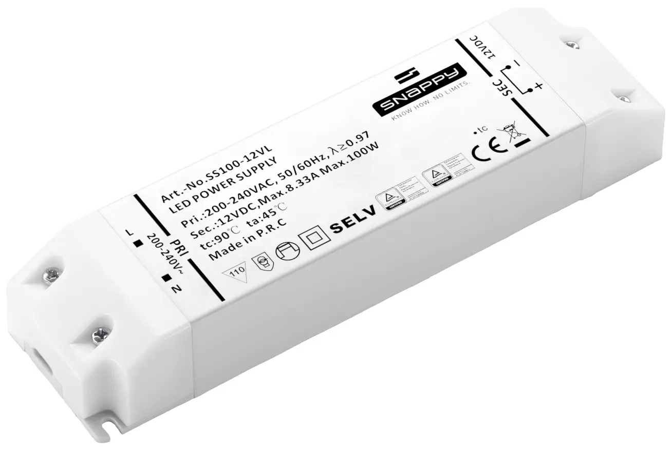 Светодиодный трансформатор Dehner Elektronik SS 100-24VL, светодиодный драйвер постоянного напряжения 100 Вт 4,17 А 24 В/DC Защита