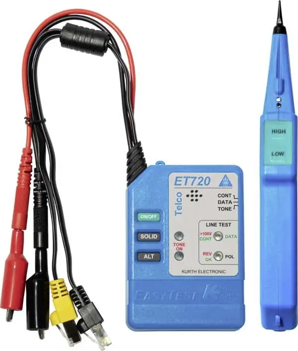 Детектор кабеля Kurth Electronic KE701: проверка целостности, идентификация, трассировка проводов, определение места обрыва