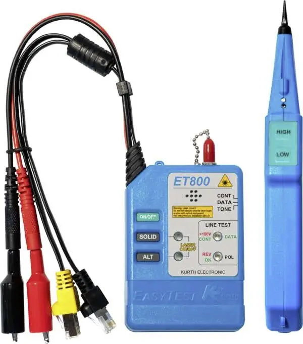 Детектор кабелю Kurth Electronic KE801: безперервність, ідентифікація, трасування проводів, визначення місця обриву