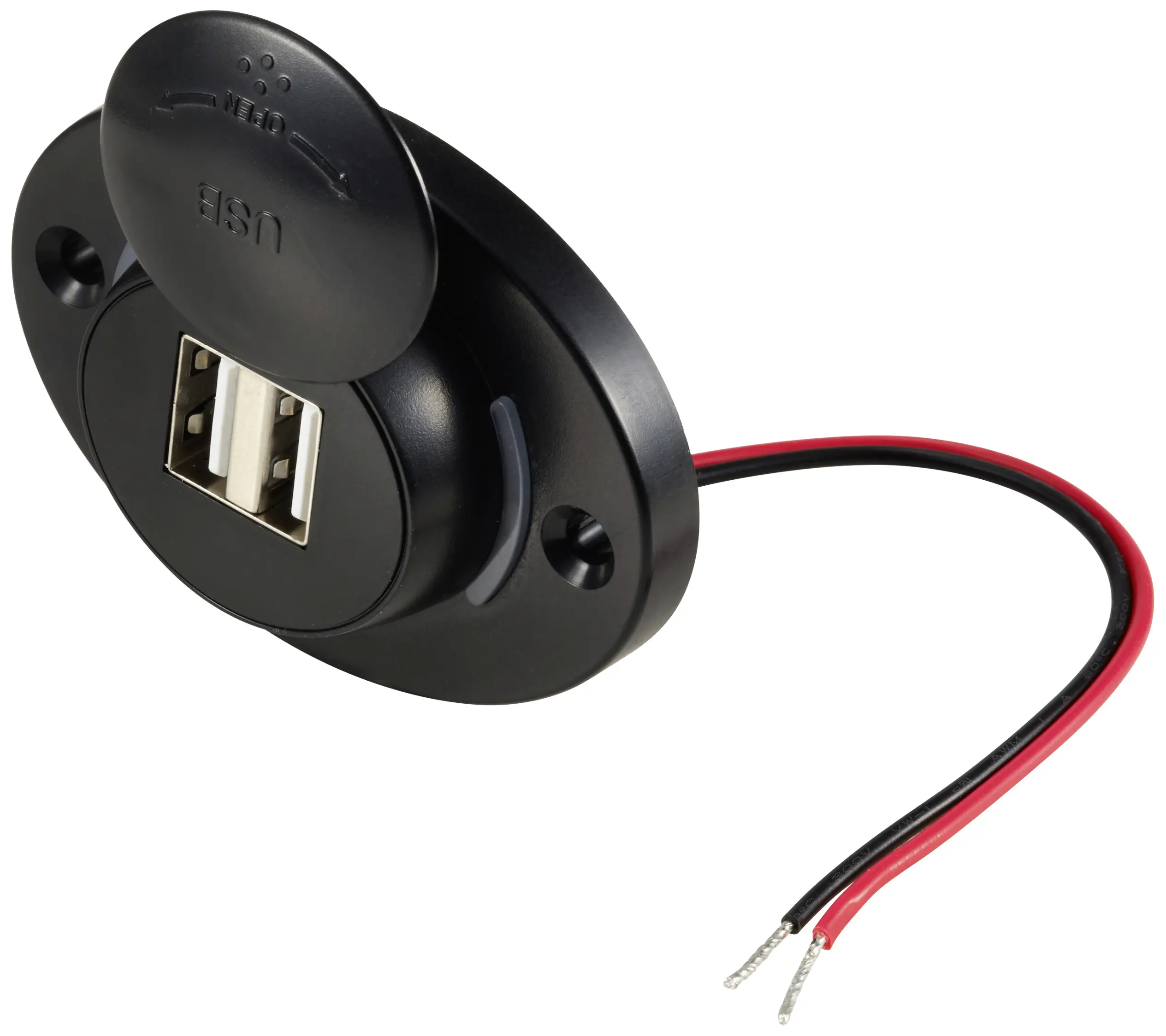 TRU COMPONENTS TC-12114148 Встроенный двойной USB-A разъем с подсветкой. Комплектация: 1 шт.