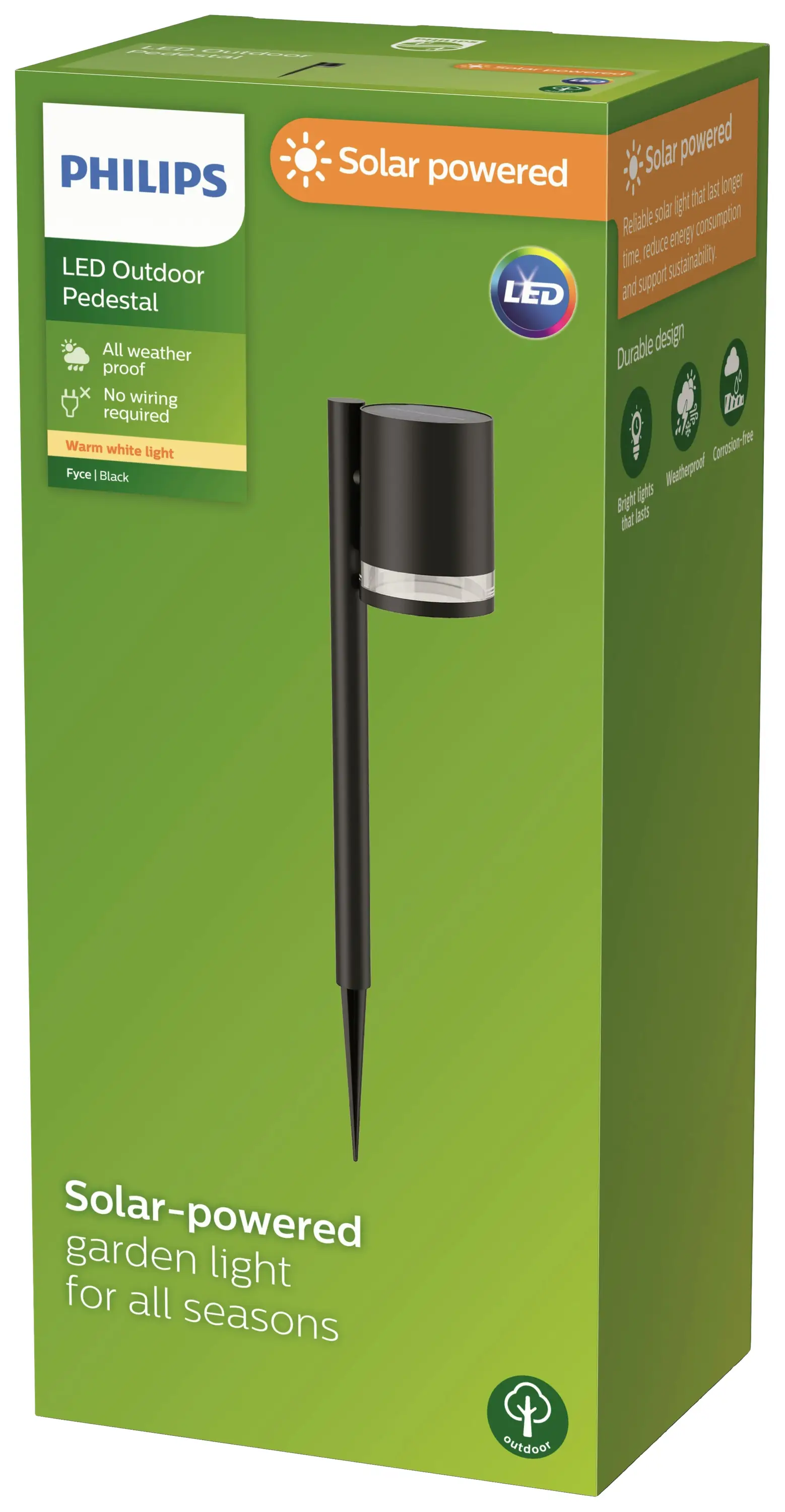 Садовый светильник Philips LED Fyce Solar Garden Lamp 8720169265561 1,5 Вт 200,00 лм
