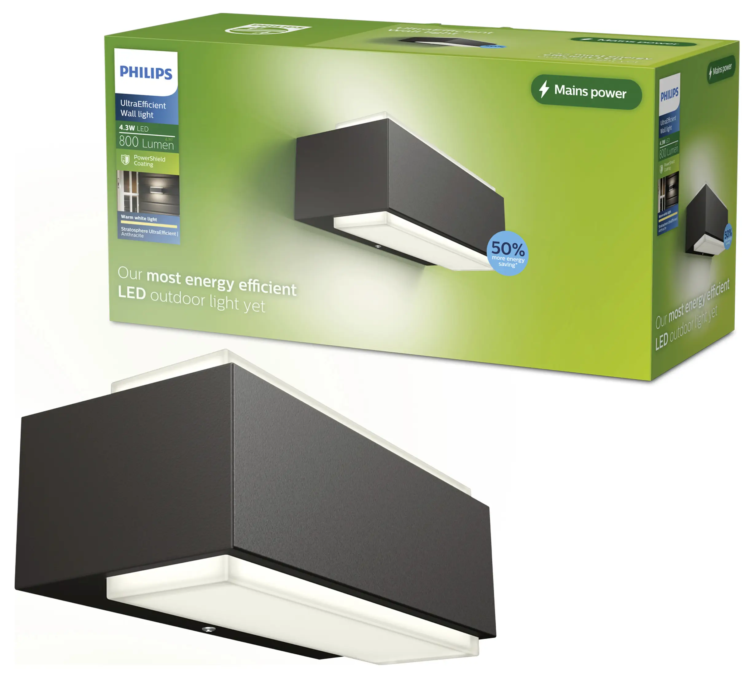 Світлодіодний настінний світильник Philips Stratosphere для вулиці 8720169257313 3,8 Вт 400,00 лм IP44