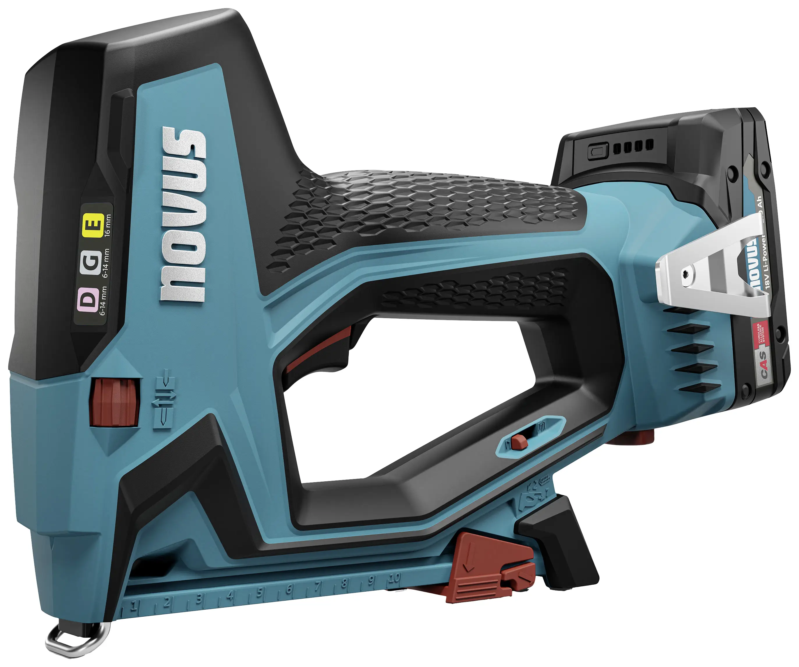 Степлер Novus Tools 031-0366, аккумуляторный, тип скобы 53F, длина скобы 6–14 мм, в комплекте с батареей и зарядным устройством.