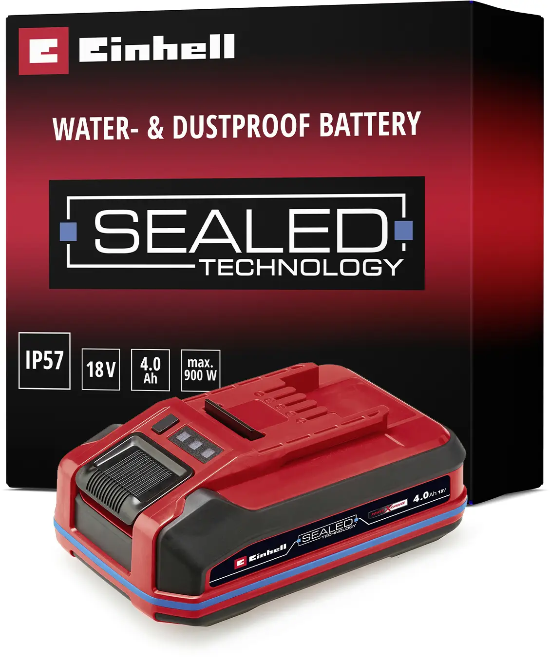Аккумуляторная батарея Einhell 4511627 SEALED PXC Plus A1 Akku Power X-Change для электроинструментов, 18 В, 4 Ач, литий-ионная.