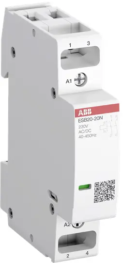 Монтажный контактор ABB ESB20-20N-01 1SBE121111R0120, 2 контакта, 220 В, 250 В, 1 шт.