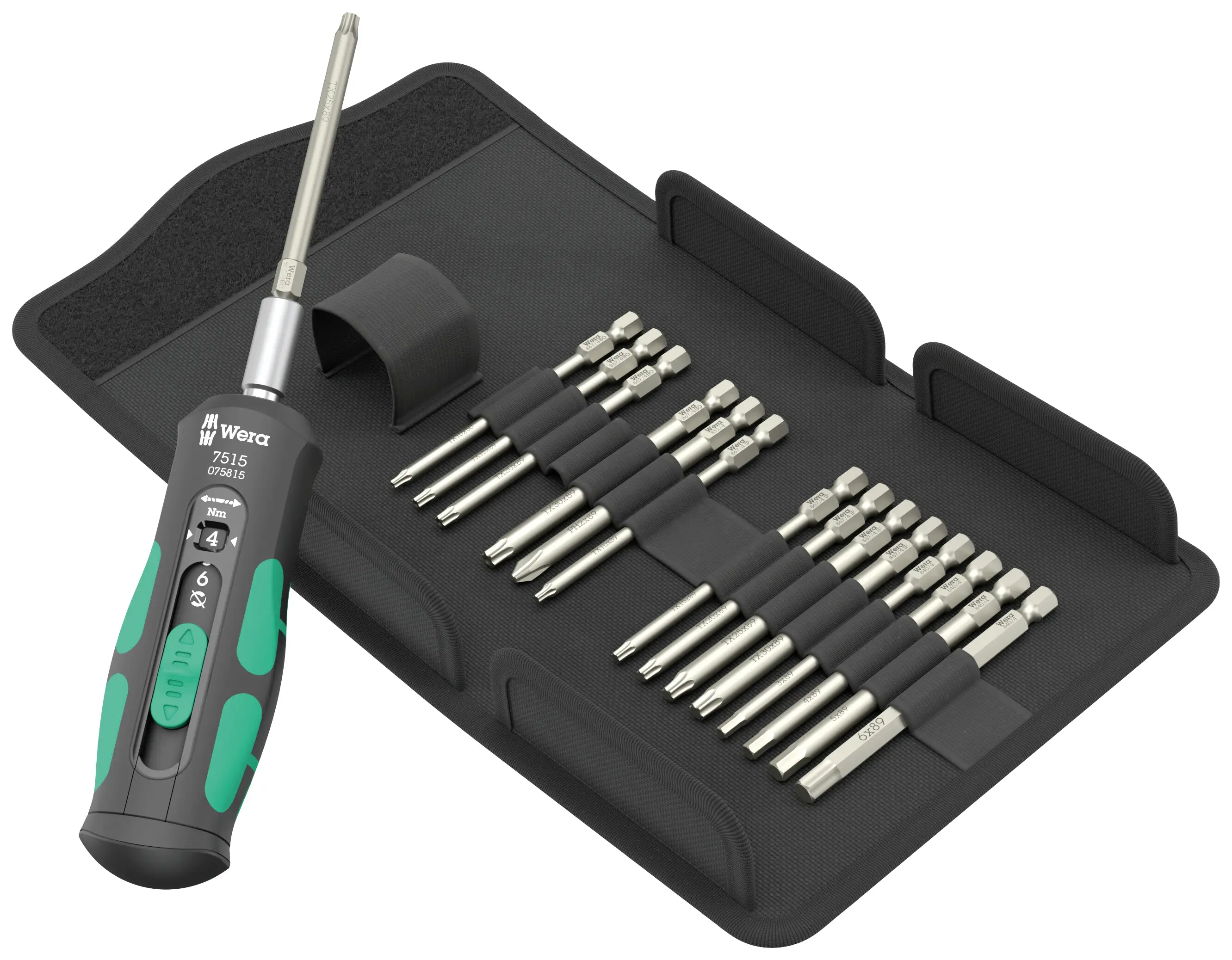 Універсальні біти Wera 7515/16 Kraftform Safe-Torque Speed 1 05075851001 1 набір хрестових, TORX BO, TORX Plus, внутрішній шестигр