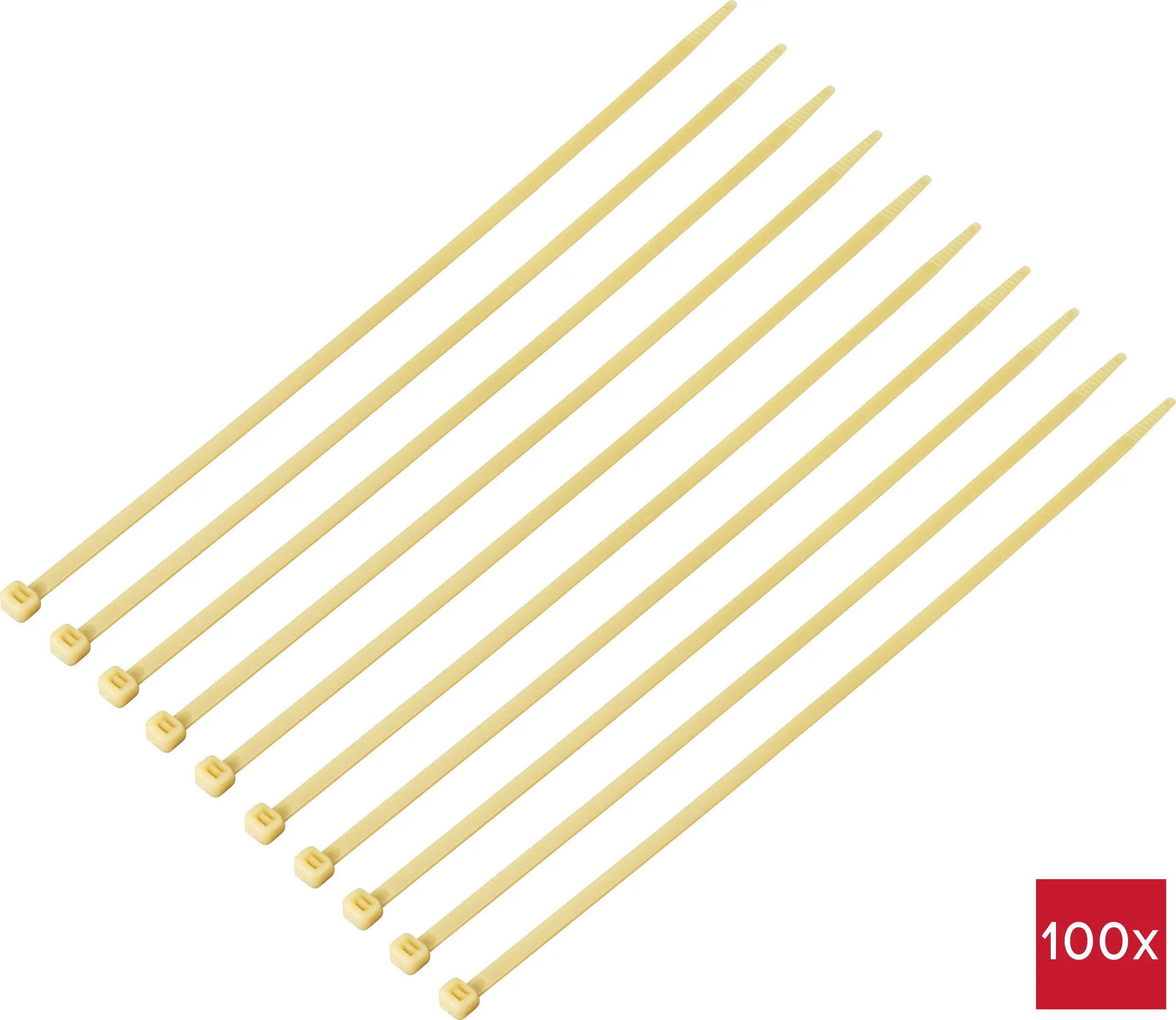 TRU COMPONENTS TC-12523712 Кабельная стяжка 300 мм 4,8 мм светло-коричневая для высоких температур 100 шт.