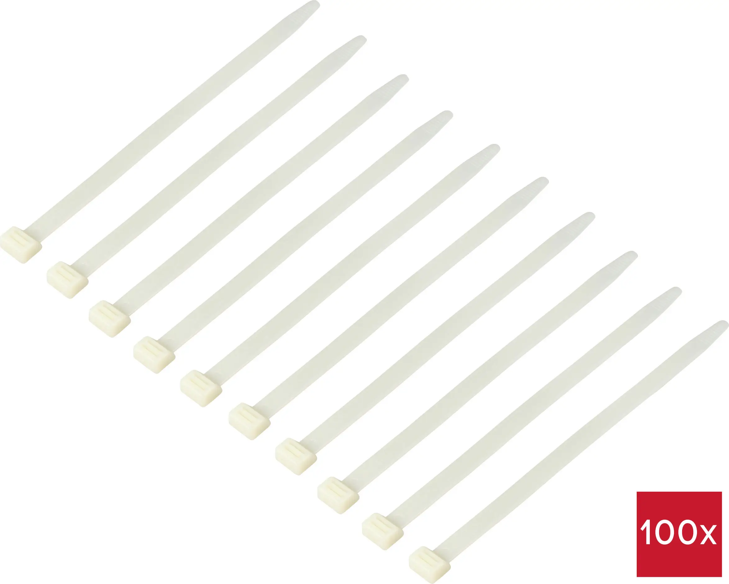 Кабельная стяжка TRU COMPONENTS TC-12533312 280 мм 12,7 мм, натуральный белый, для систем отопления, вентиляции и кондиционировани