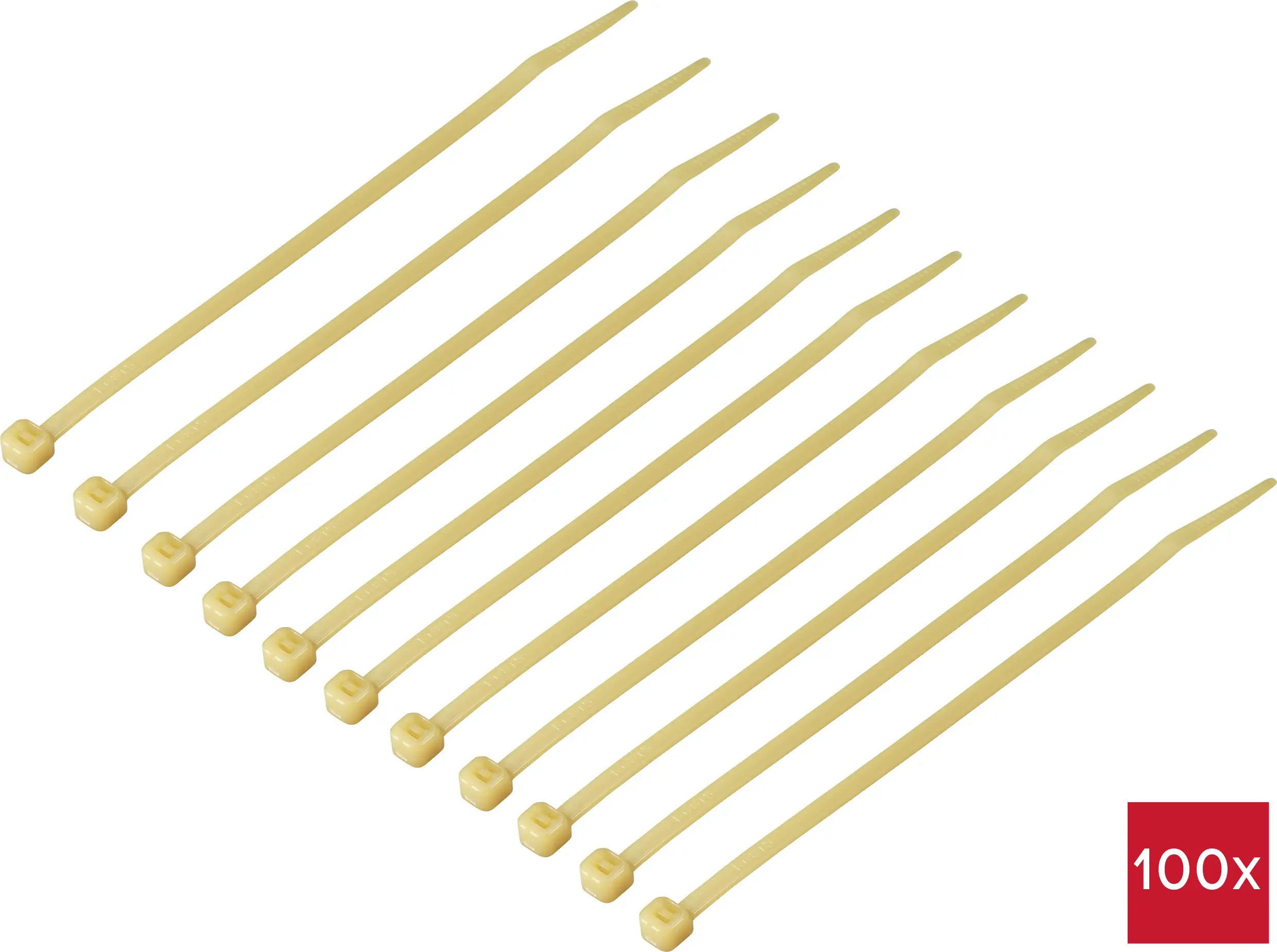 TRU COMPONENTS TC-12533328 Кабельная стяжка 150 мм 3,6 мм светло-коричневая для высоких температур 100 шт.