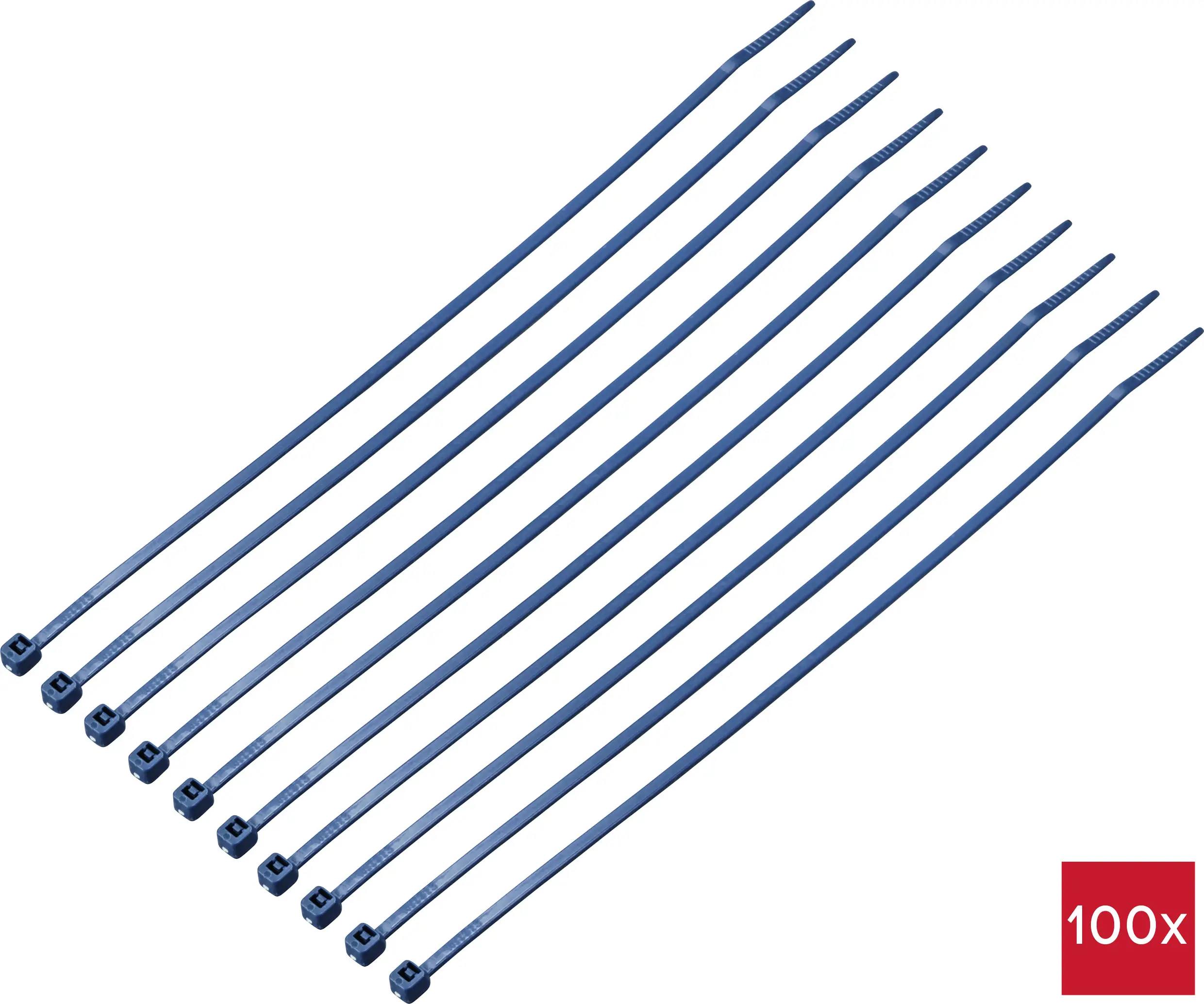 Кабельная стяжка TRU COMPONENTS TC-12533348 203 мм 2,5 мм, синяя, металлодетекторная, 100 шт.
