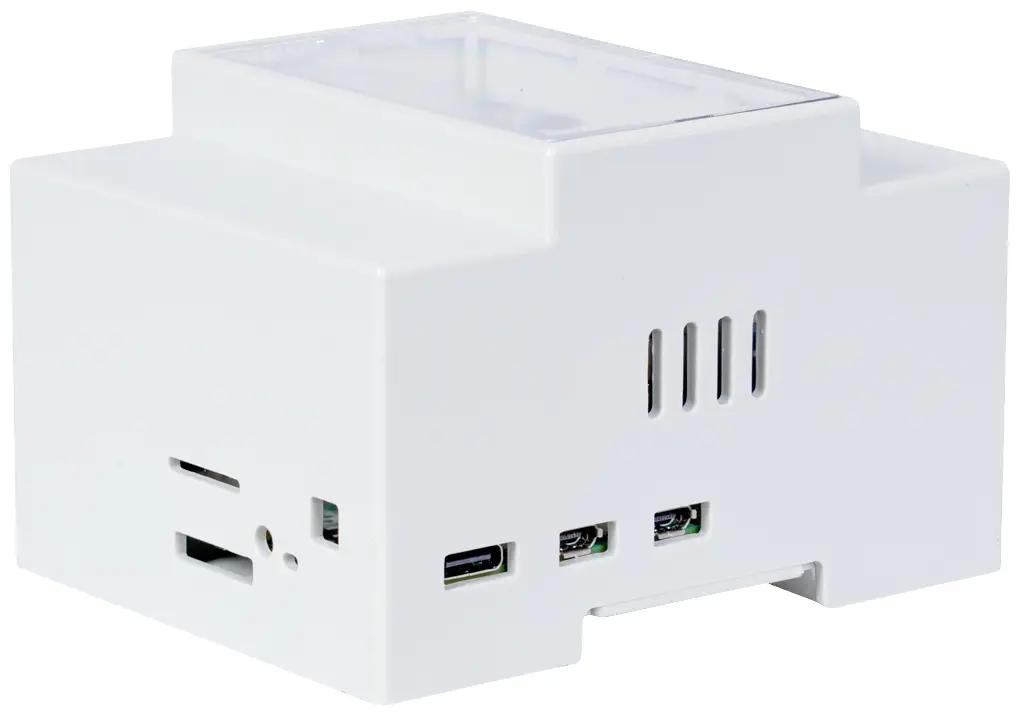 Корпус SBC Joy-it RB-CaseP5-07 для Raspberry Pi® 5 B из полиэтилена серого цвета.