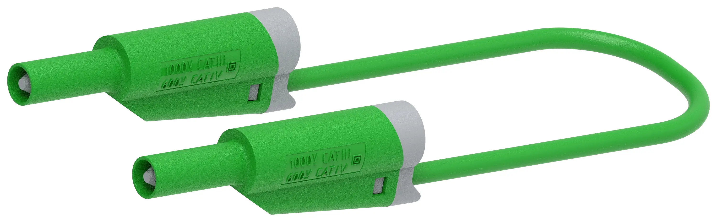 Electro PJP 2710-IEC-CD1-100V Штекерный соединитель, ламельный соединитель 4 мм, ламельный соединитель 4 мм, 1,00 м, зеленый, 1 шт