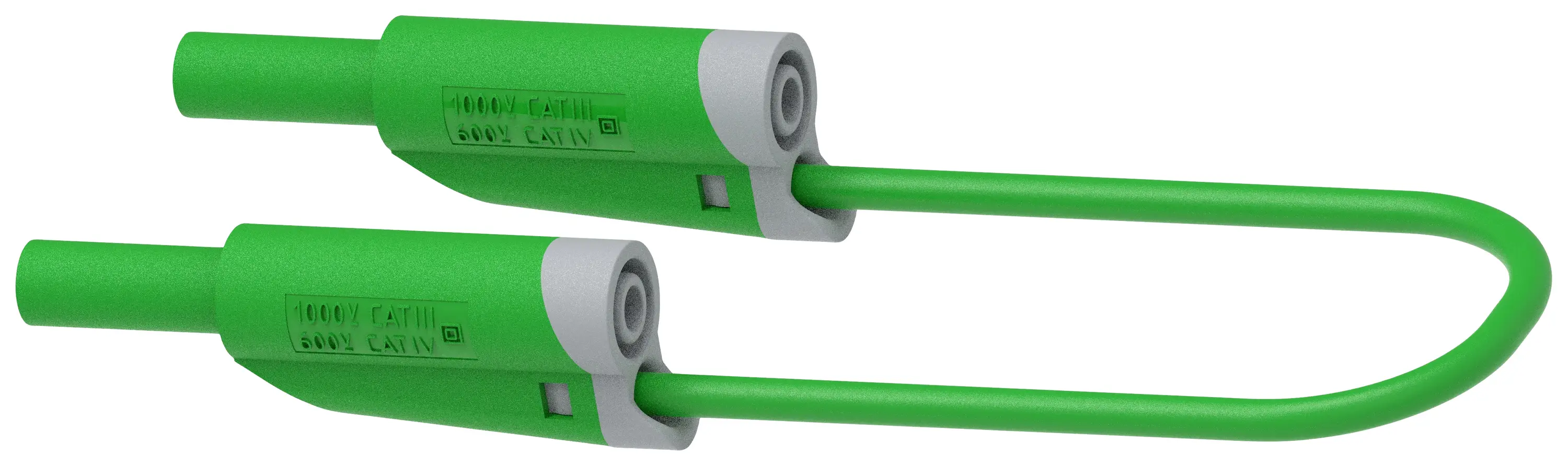 Electro PJP 2710-IEC-CD1-100V Штекерный соединитель, ламельный соединитель 4 мм, ламельный соединитель 4 мм, 1,00 м, зеленый, 1 шт