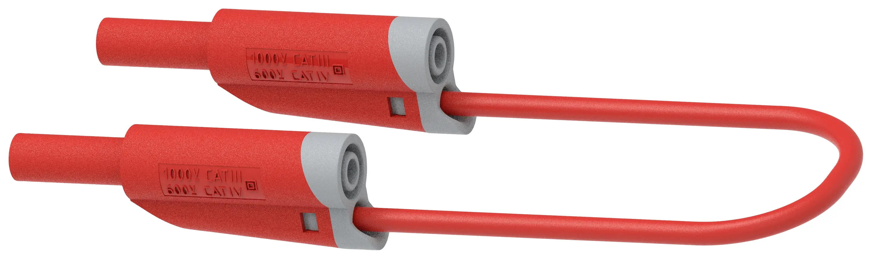 Electro PJP 2710-IEC-CD1-25R Штекерный разъем, ламельный разъем 4 мм, ламельный разъем 4 мм, 25 см, красный, 1 шт.
