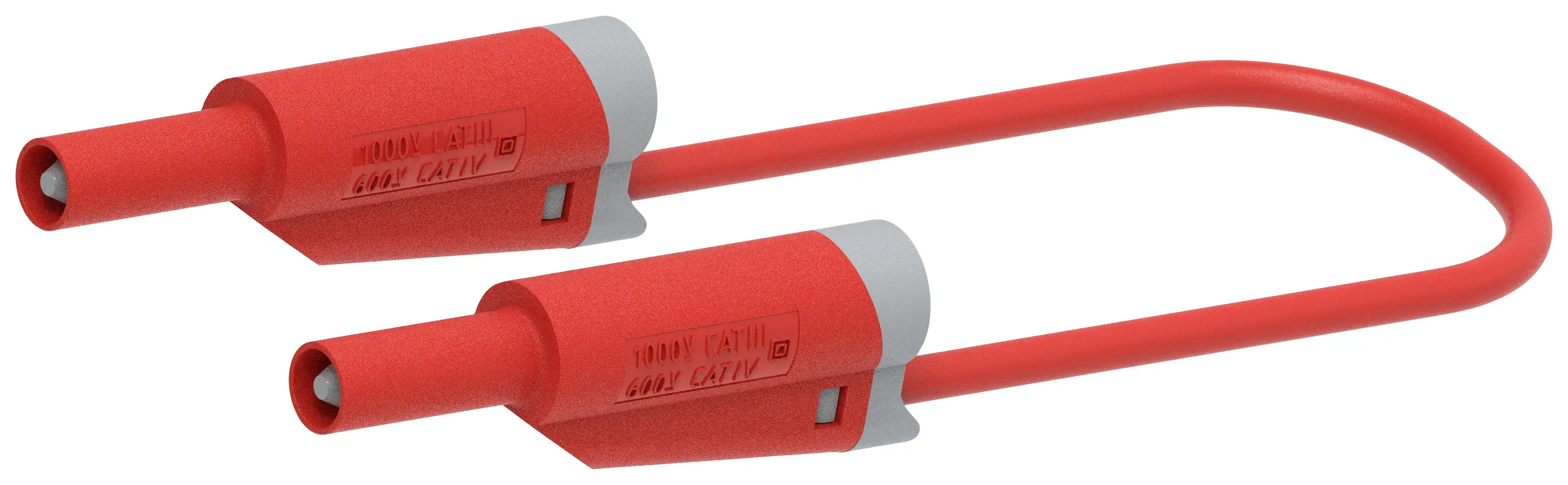 Electro PJP 2710-IEC-CD1-25R Штекерный разъем, ламельный разъем 4 мм, ламельный разъем 4 мм, 25 см, красный, 1 шт.