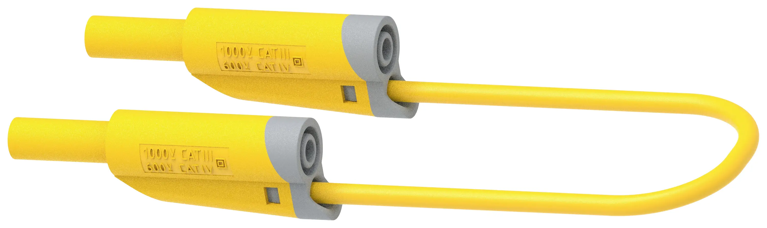 Electro PJP 2710-IEC-CD1-50J Штекерный разъем, ламельный разъем 4 мм, ламельный разъем 4 мм, 50 см, желтый, 1 шт.