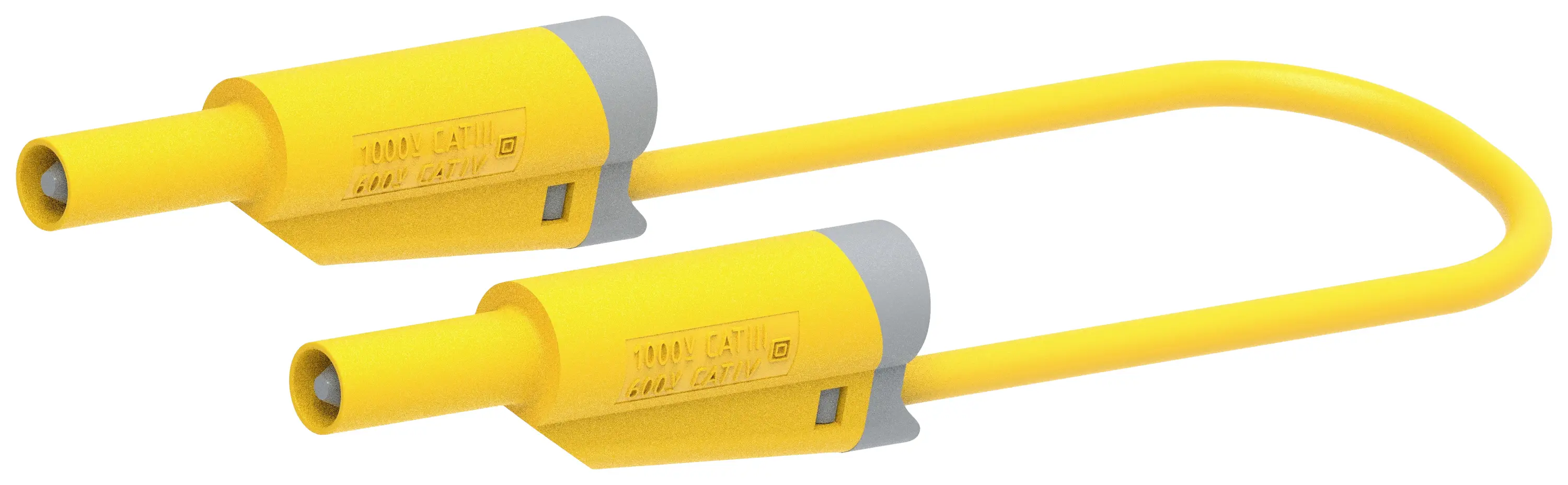 Electro PJP 2710-IEC-CD1-50J Штекерный разъем, ламельный разъем 4 мм, ламельный разъем 4 мм, 50 см, желтый, 1 шт.