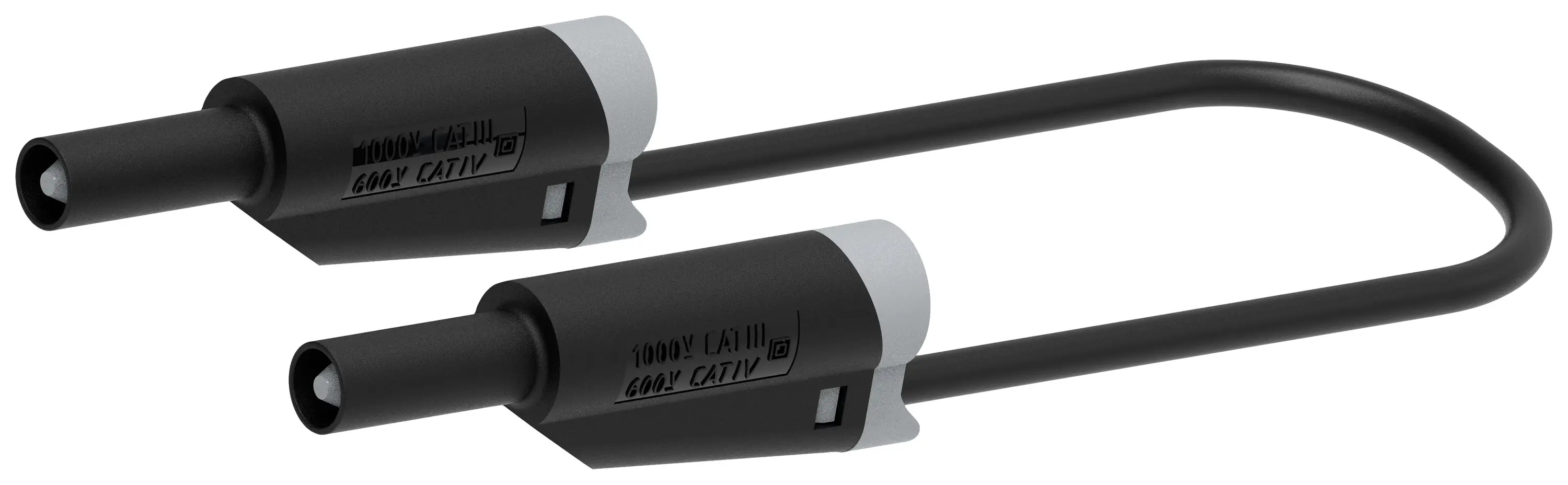Electro PJP 2710-IEC-CD1-50N Измерительный провод, разъем типа «папа», ламель 4 мм, разъем типа «папа», ламель 4 мм, 50 см, черный