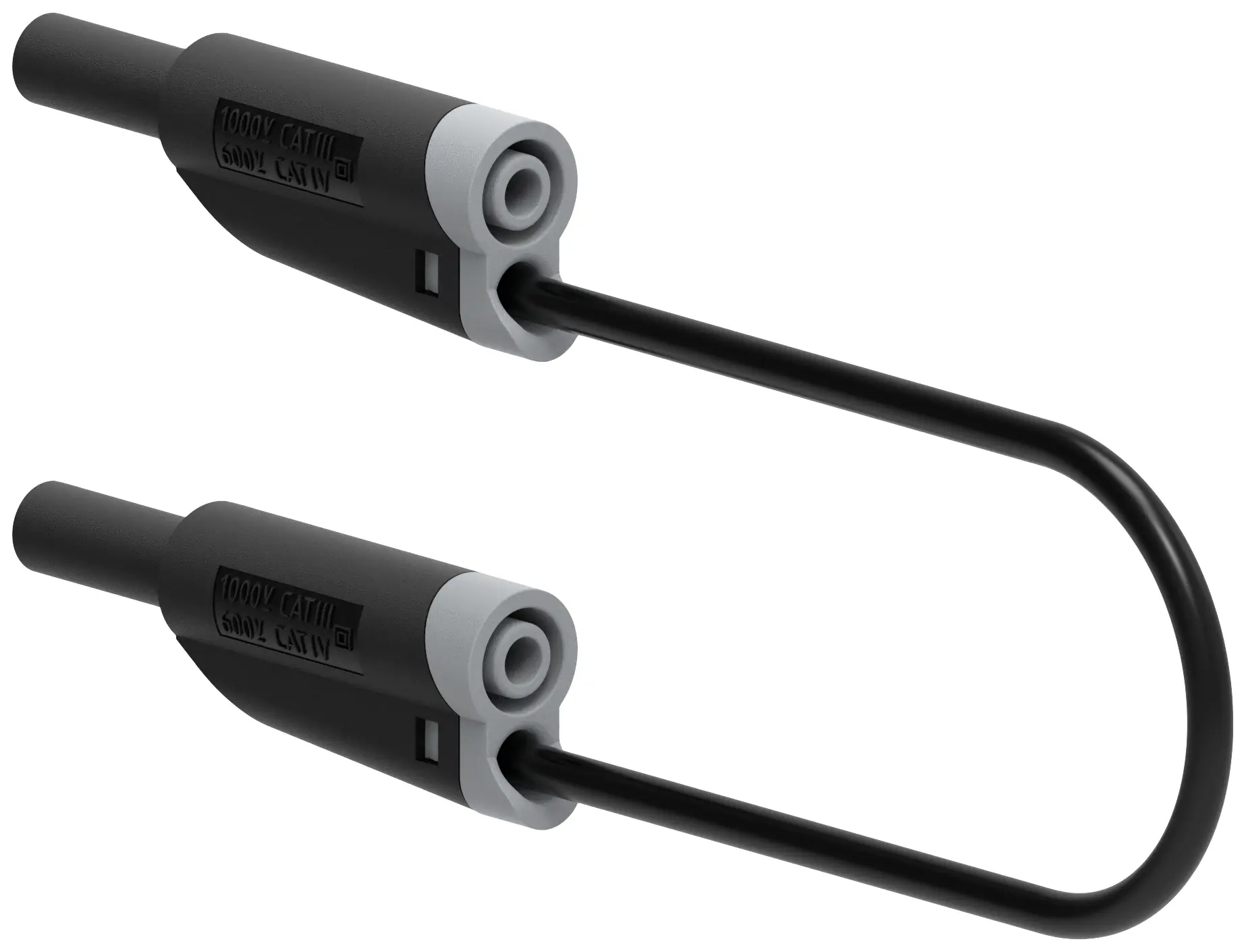 Electro PJP 2710-IEC-CD1-50N Измерительный провод, разъем типа «папа», ламель 4 мм, разъем типа «папа», ламель 4 мм, 50 см, черный