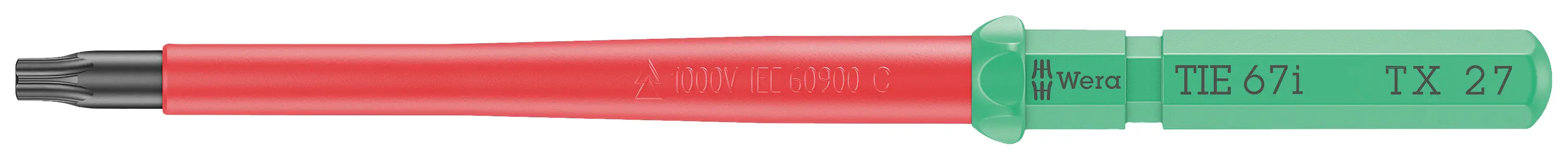 Отвертка Wera Kraftform Kompakt VDE 67 и TX 27 x 157 мм со сменными битами TIE 05006538001 TORX TX 27 157 мм