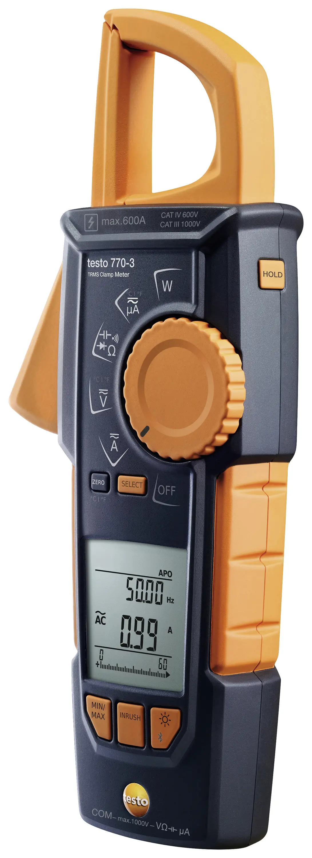 Цифрові струмові кліщі testo 770-3 CAT III 1000 В, CAT IV 600 В Відображається кількість: 6000
