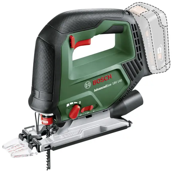 Аккумуляторная лобзиковая пила Bosch Home and Garden AdvancedSaw 18V-140 0603013000 с бесщеточным двигателем 18 В