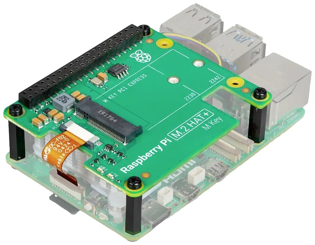 Модуль Raspberry Pi® M.2 HAT+ HAT подходит для: Raspberry Pi® 5 B