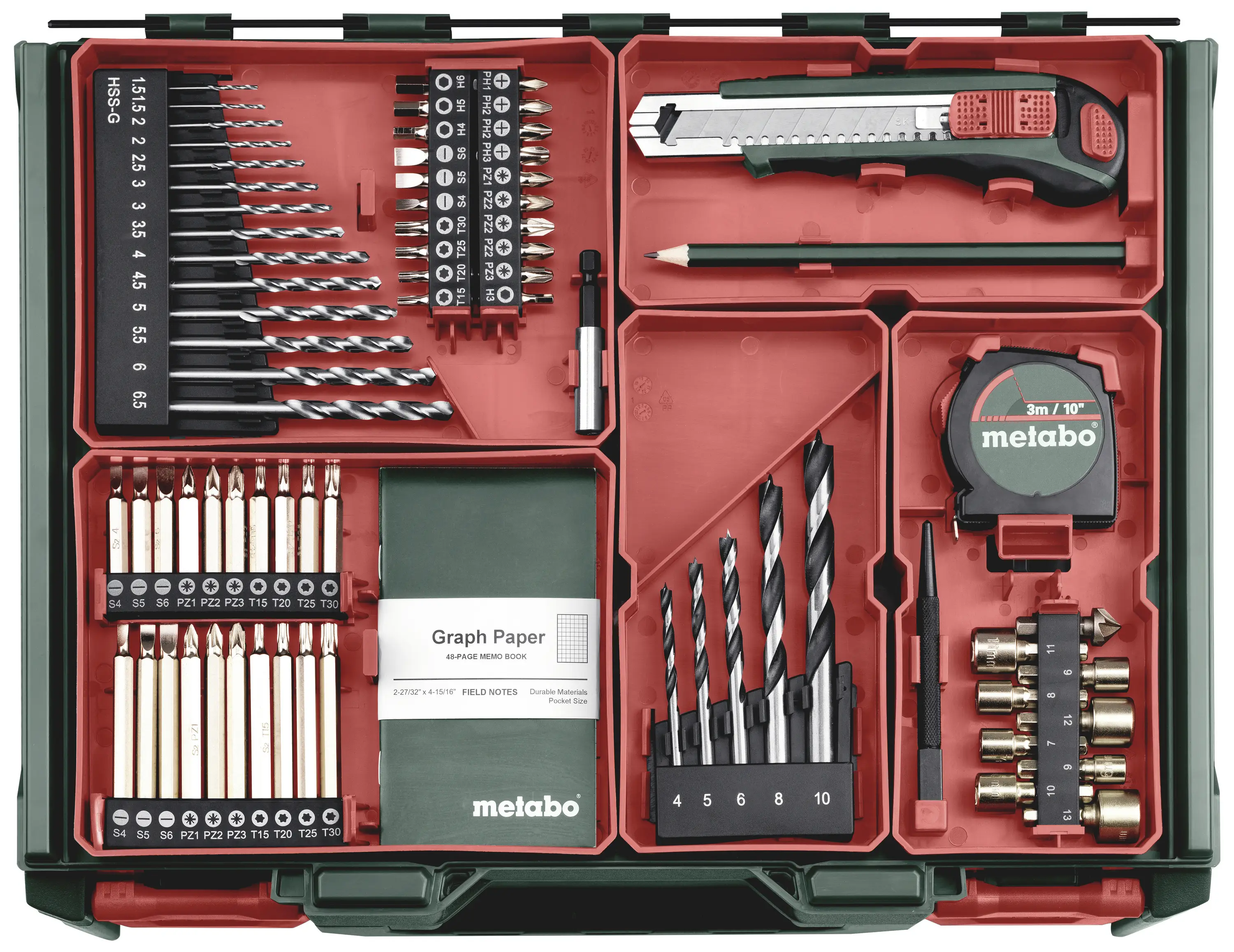 Акумуляторний дриль-шуруповерт Metabo BS 18 Set 602207710, 18 В 2 Аг, безщітковий, з кейсом, зарядним пристроєм та аксесуарами