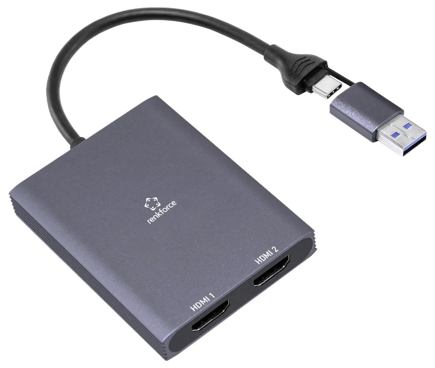 Адаптер USB-C, HDMI Renkforce RF-6418198 RF-6418198, 15 см