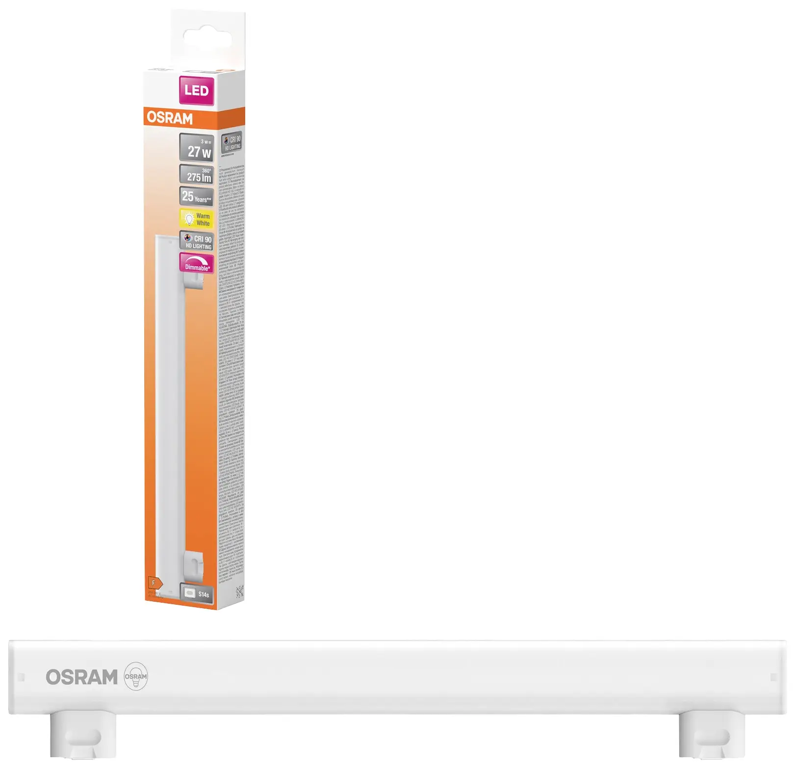 Светодиодная лампа OSRAM HOMELIGHTING 4099854232831 S14S 3 Вт = 27 Вт 275 лм теплый белый свет 1 шт.