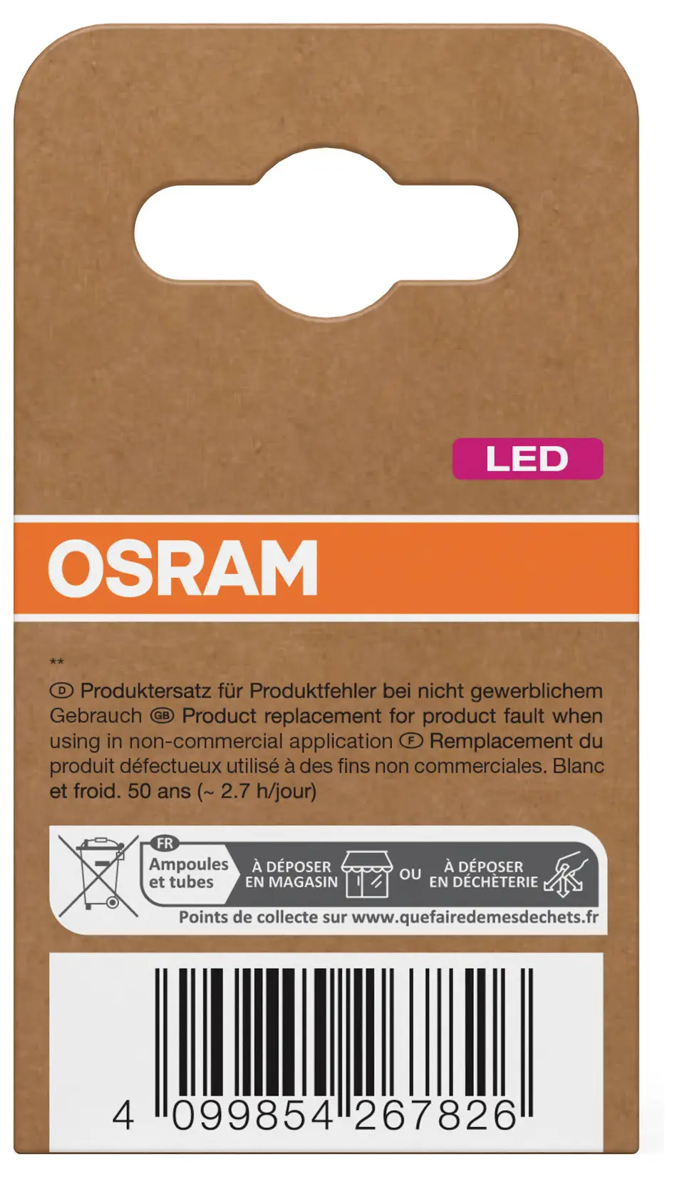 Светодиодная лампа-прожектор OSRAM HOMELIGHTING 4099854267826 GU10 3,3 Вт = 65 Вт 600 лм белая 1 шт.