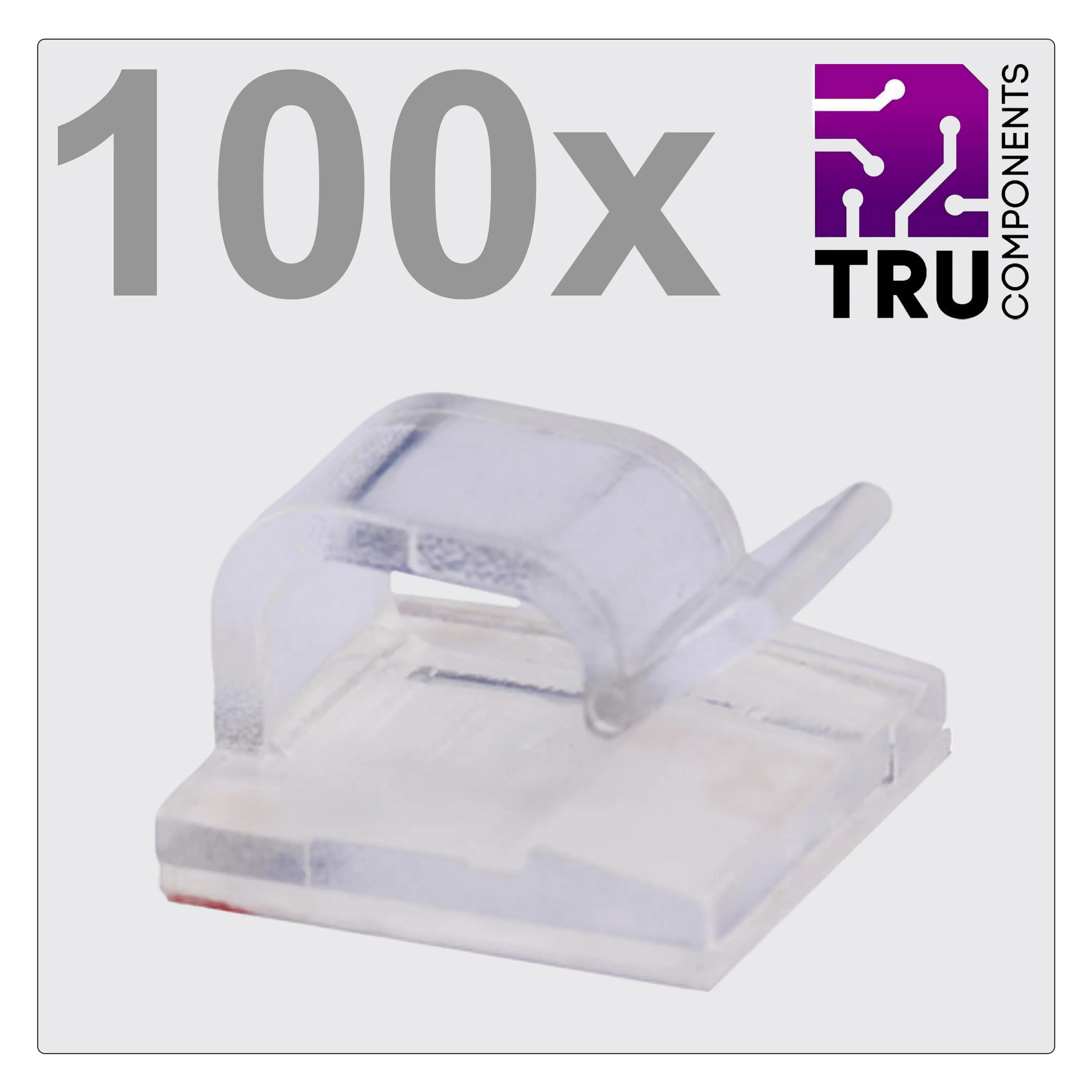 TRU COMPONENTS T24CA019 TC-12888432 Кабельний затискач, від 1 до 7 мм, 100 шт.