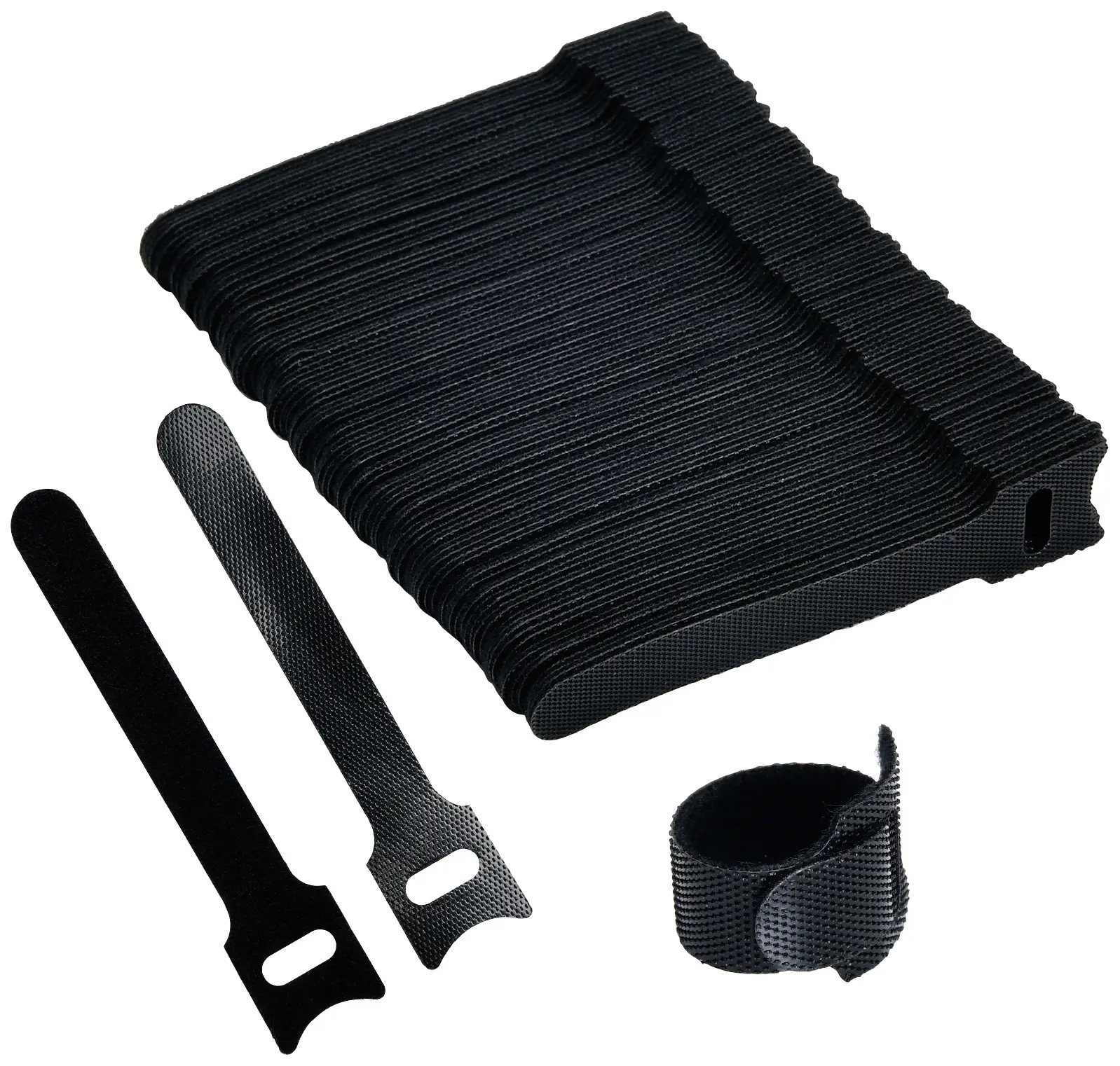 TRU COMPONENTS Хомуты-липучки T24CA056 TC-12888496, (Д x Ш) 100 мм x 12 мм, 100 шт.