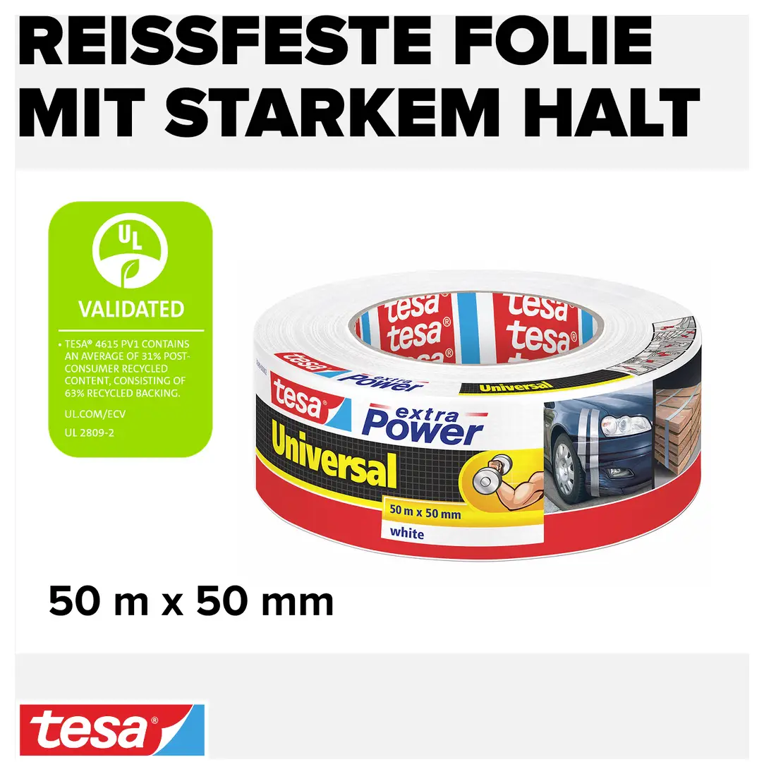 тканинна стрічка tesa tesa® extra Power 56389-00002-06 УНІВЕРСАЛЬНА (Д x Ш) 50 м x 50 мм 50 м 1 шт.