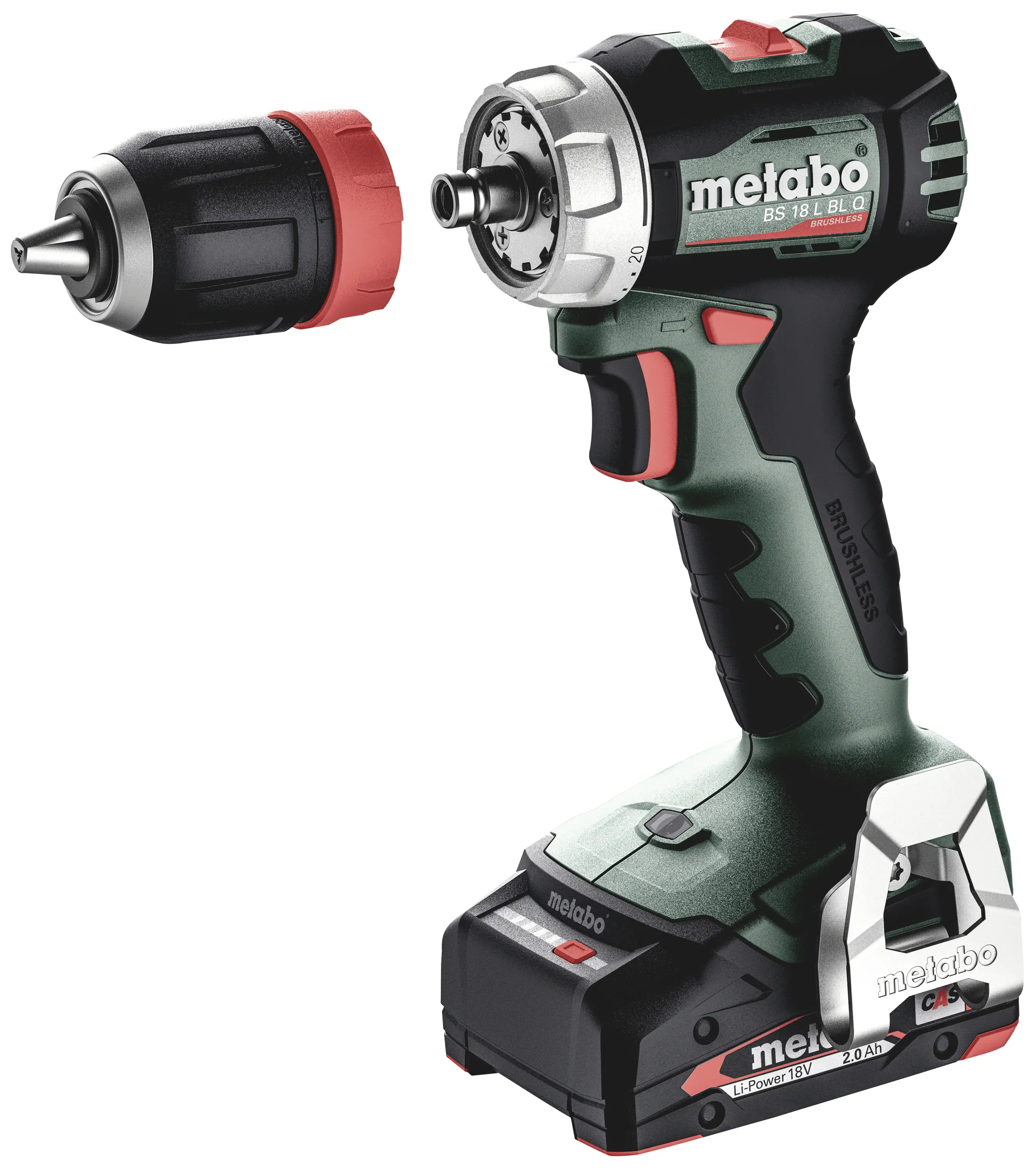 Акумуляторний дриль-шуруповерт Metabo BS 18 L BL Q 613156500, 18 В 2 Аг, з 2 акумуляторами, безщітковий, з кейсом, із зарядним при