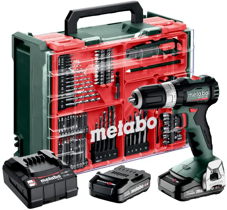 Metabo SB 18 L BL Set 613157710 Акумуляторний ударний гайковерт 65 Нм 18 В Кількість акумуляторів у комплекті 2 2 Ah LiPo вкл. 2 а