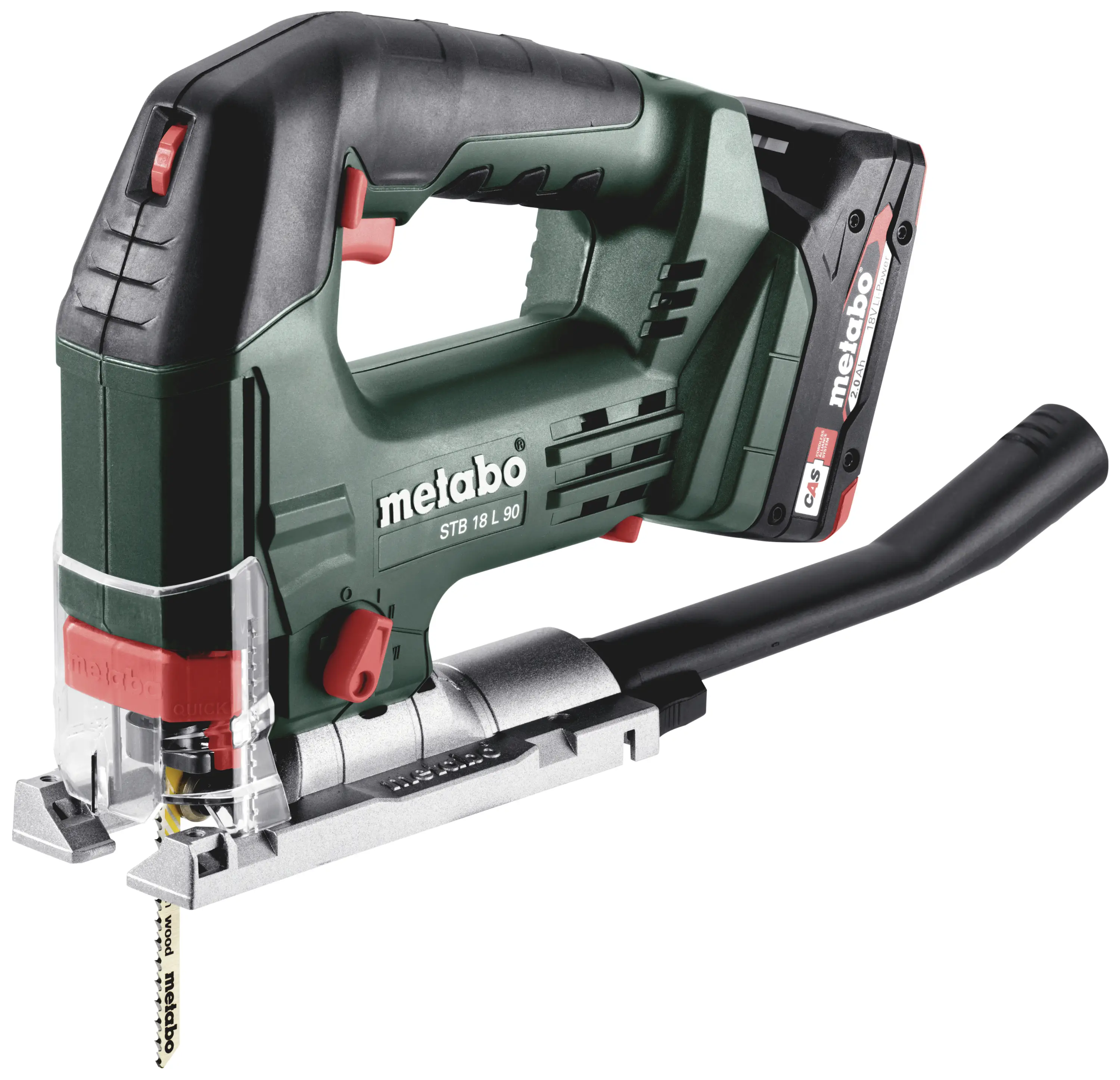 Аккумуляторный лобзик Metabo STB 18 L 90 601048840 бесщеточный, вкл. кейс, без аккумулятора, без зарядного устройства 18 В Количес