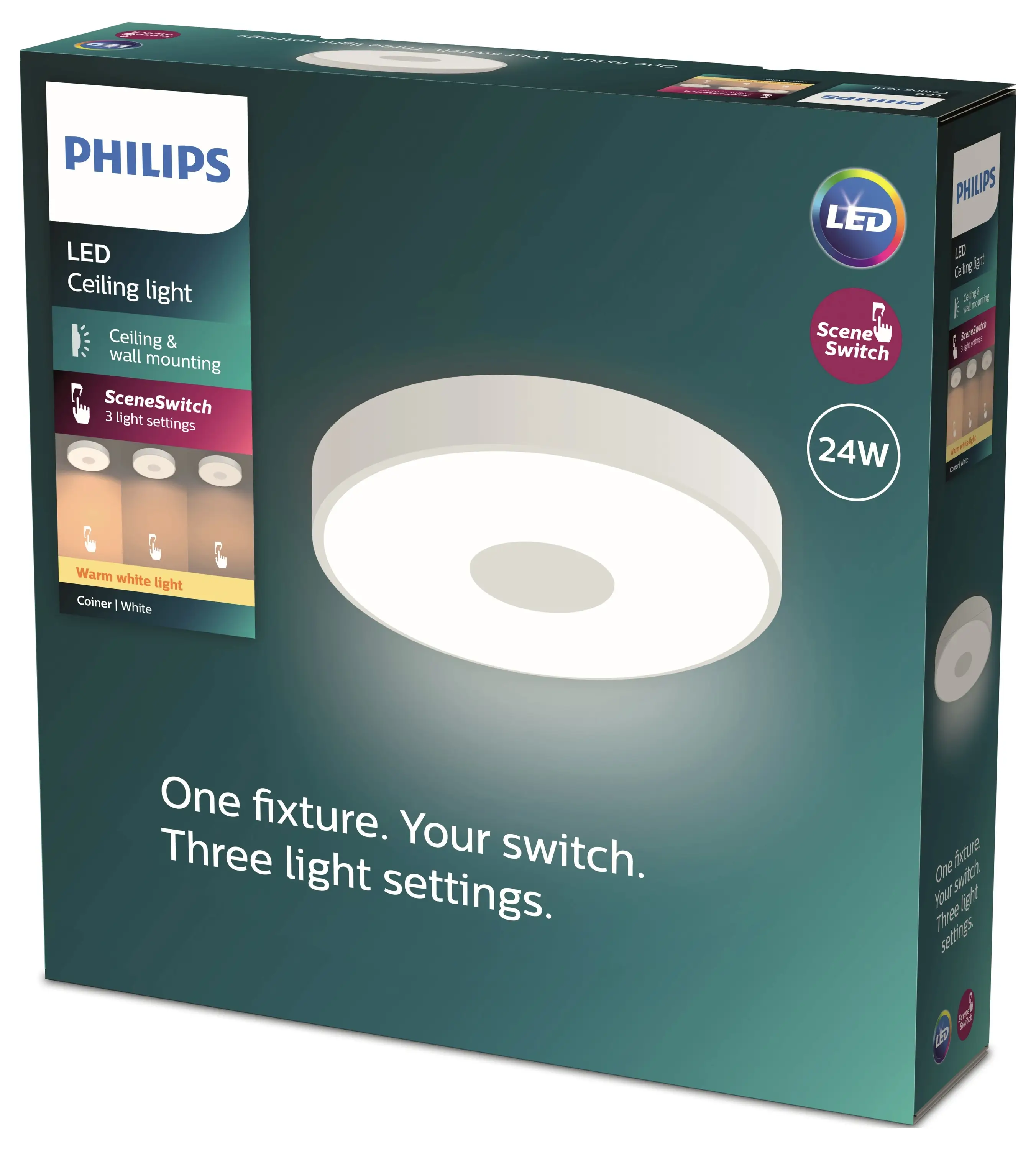 Светодиодный потолочный светильник Philips Coiner 8720169301252 24 Вт 2700 лм, белый