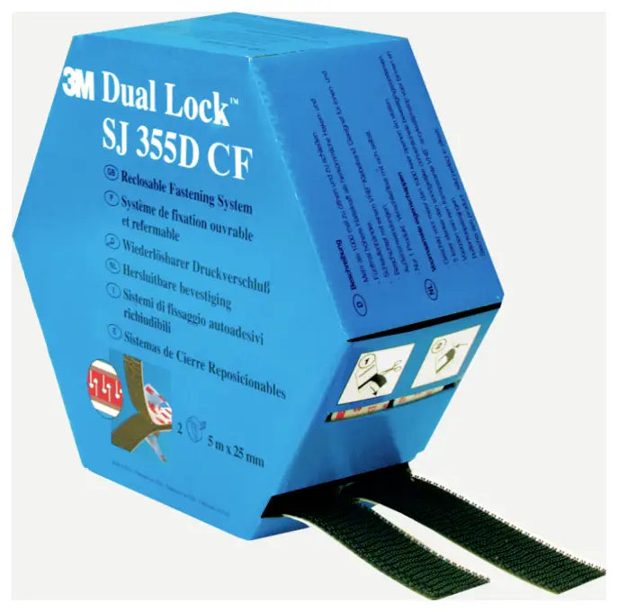 Лента-липучка 3M Dual Lock SJ355DCF REF 7100297488, (Д x Ш) 5000 мм x 25 мм, 1 пара