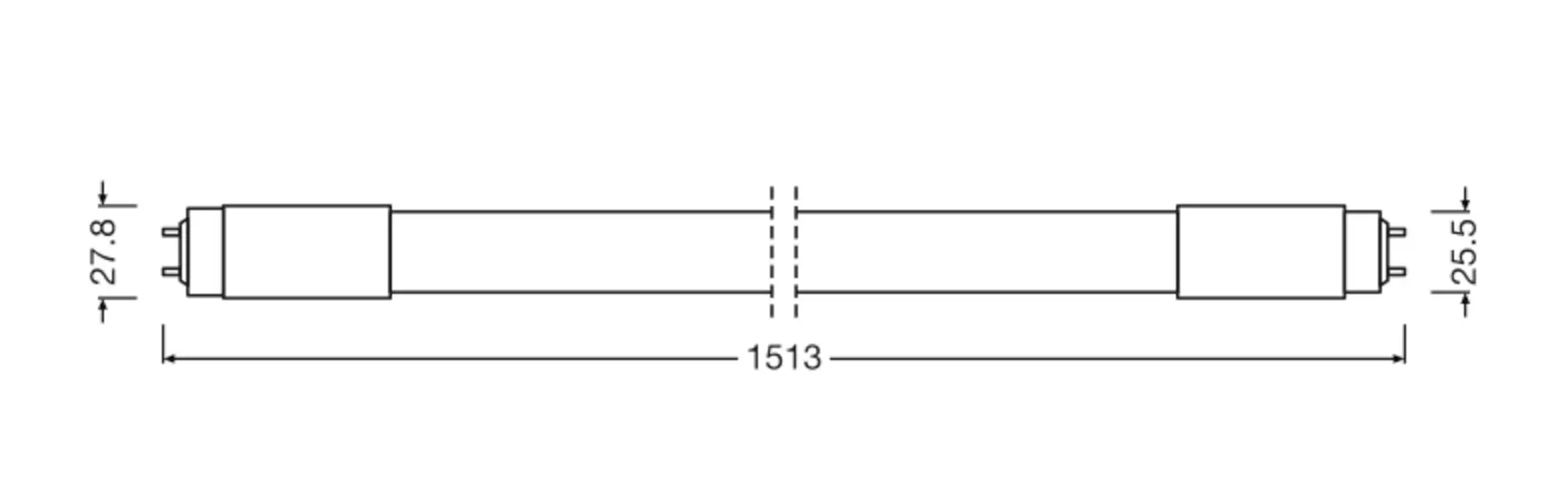 Світлодіодна трубка LEDVANCE 4099854026195 G13 23 Вт = 58 Вт біла