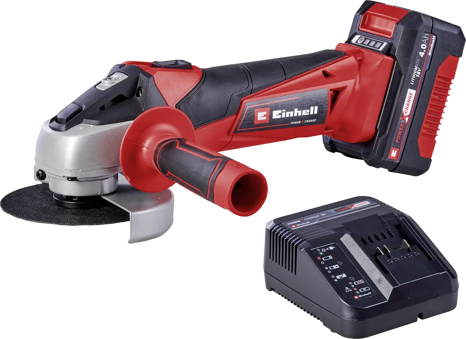 Аккумуляторная угловая шлифовальная машина Einhell TC-AG 18/115 Li (1x4,0 А·ч) Power X-Change 4431133