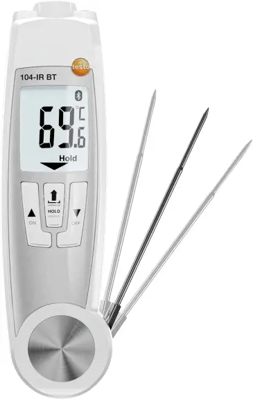 Кухонный пищевой термометр Testo 0560 1045 60, диапазон температур от -50 до 250 °C.
