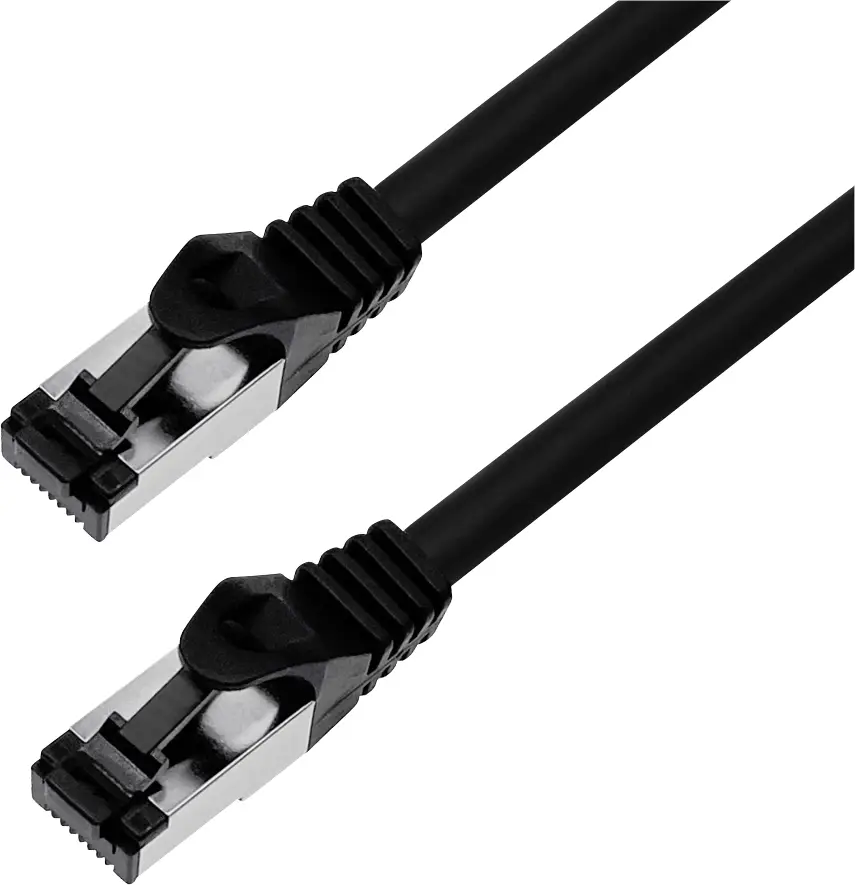 Мережевий кабель BKL Electronic 144004, 1 шт., RJ45, CAT 8.1, S/FTP, 3 м, чорний