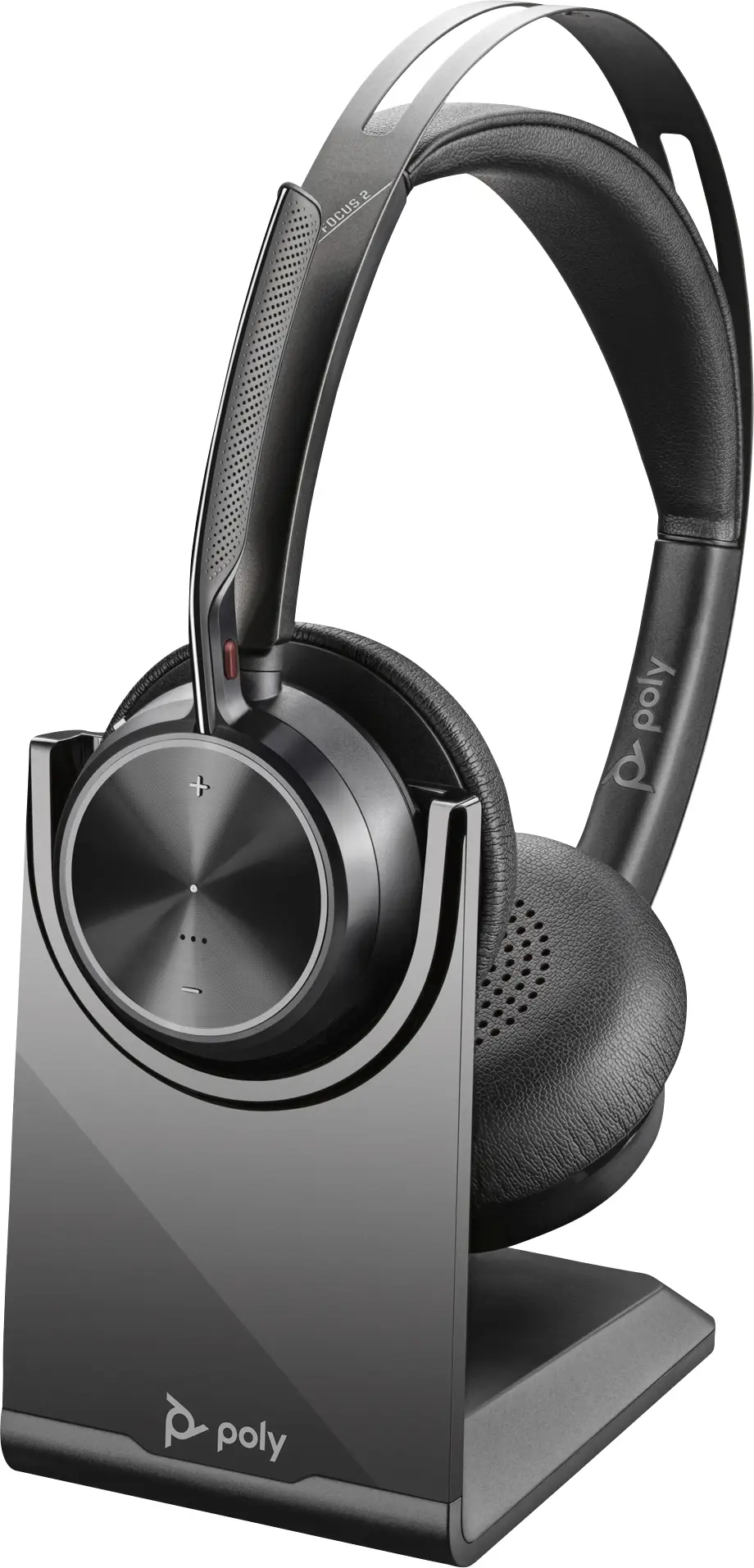 Накладні Bluetooth-стерео навушники HP Poly Voyager Focus 2, чорні, з шумопоглинанням, гарнітура для комп'ютера