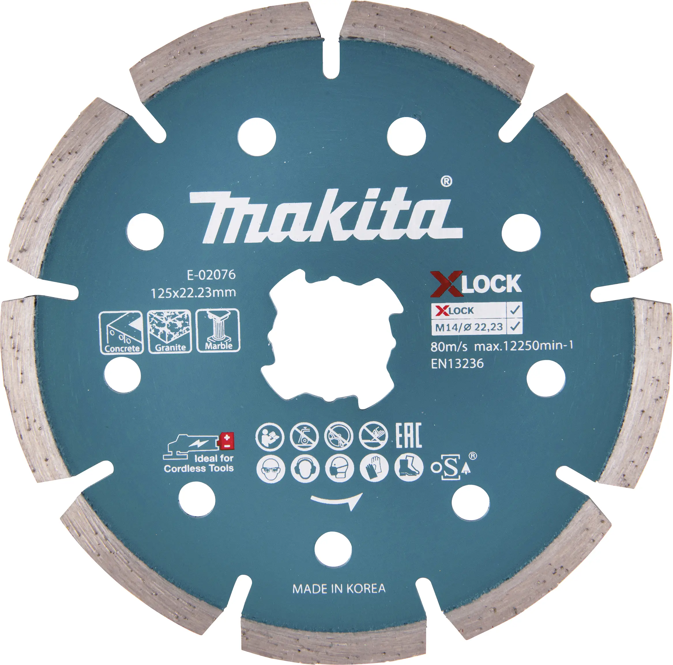 Алмазний відрізний диск Makita E-02076 E-02076 125 мм 1 шт.